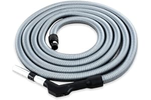 CANEUS Tuyau d'aspiration pour aspirateur central 9 ML | Marche/Arrêt | Poignée rotative | Pour Beam, Cyclovac, Duovac, Drainvac, Electrolux, Husky et autres marques