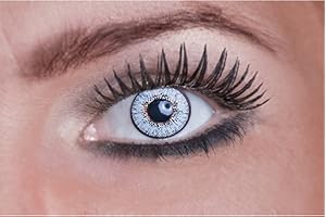 EYECATCHER Farbige Jahres Kontaktlinsen, "Ocean Blue", 1 Paar, Ohne Stärke, gratis Behälter