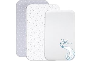 Lovely Hippo Draps Housses Cododo + 1 Alèse Protège Matelas Compatible Cododo Bébé - Drap Housse Cododo 100% Coton - Alèse 100% Imperméable (Constellation Grise, 90 x 55 cm)