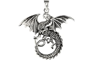 Kiss of Leather Grande ciondolo a forma di drago in argento sterling 925 n. 236