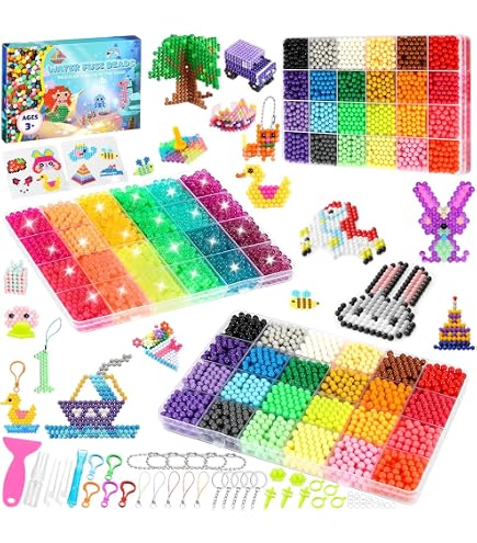 AOKITO 2500 élastiques - Kit De Loom Bands - 32 Couleurs - Pendentifs, Clips, Perles - Boîte De Rangement - DIY Bracelets - Dès 5 Ans