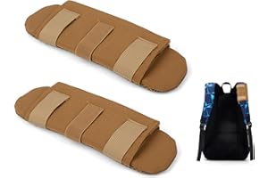 KICPUK Rucksack Schulterpolster aus strapazierfähigem Oxford Stoff Zwei Teile bequem abnehmbar für Gitarre Sicherheitsgurt Computer Tasche Riemen Schultaschen Gurtpolster für Autogurt Polster (Khaki)