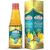Jai Guruji Pineapple Fruit Syrup Sharbat, Instant Refreshing Drink For Summer (Mix with milk or Water or Soda) – 750ml