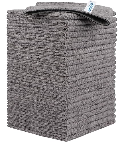 Lot de 40 Chiffons Microfibre 30x30cm Vert Gris Lavables Lot de 40 Chiffons Microfibre 30x30cm Vert Gris Lavables
