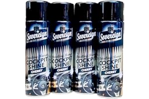 SOVEREIGN AEROSOLS Sovereign Car Dashboard Cockpit Shine Cleaner CHERRY 4 x 500ml