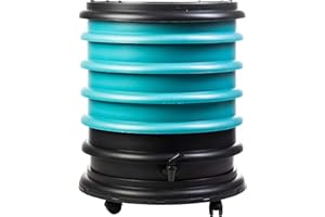 WORMbox | Vermicompostaggio 4 Vassoi Turchese | 64 Litri | Compost di Rifiuti Organici Compostiera Vermifuga Lombricompostiera | Lombrichi producono l'humus lombrico