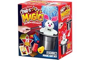 That's Magic Magic Hat Set - Featuring 75 Fun Easy Tricks and For Young Magicians - Helps Build Child's Motor Skills and Confidence - Includes Plush Rabbit, Props, Videos and Instructions, 7+ Years