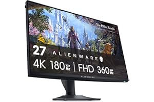 Alienware AW2725QF 27 Inch 4K UHD (3840x2160) Gaming Monitor, 360Hz, Fast IPS, 0.5ms, NVIDIA G-SYNC Compatible, 95% DCI-P3, HDR600, Dolby Vision, USB-C, DisplayPort, 2x HDMI, 4x USB, 3 Year Warranty