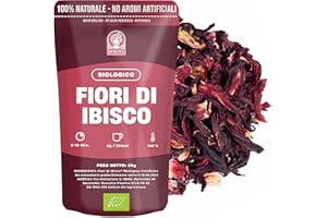 HORTIA IBISCO | Tisana Drenante ai Fiori d'Ibisco | Infuso Diuretico ed Antiossidante | Karkade Petali Interi | Per Tisane Detox ed Infusi Freddi | Confezione Regalo Salva Aroma