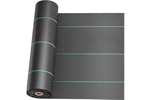 Home Tresor - Telo Pacciamatura Anti Erbacce Antialga Tessuto Permeabile Barriera Contro Infestanti per Orto e Giardino - 1x15 MT