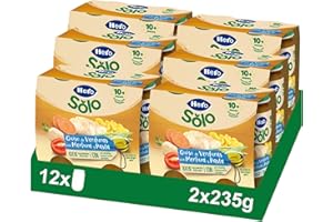 Hero Baby - Tarritos de Guiso de Verduras con Merluza con Trocitos, Sin Sal Añadida, Sin Almidón, Sin Aceite de Palma, Ingredientes 100% Naturales, Para Bebés a Partir de 10 Meses, 6 Packs de 2x235g