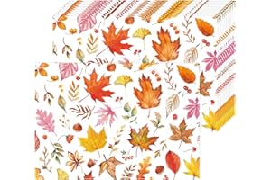 TARKLANDA 50 tovagliette di carta con foglia di acero, tovagliette di carta foglie cadute, tovagliette usa e getta 40 x 28 cm, autunno decorazione per vacanze, feste, fattoria, casa