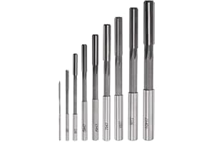 UXCELL sourcing map 9pcs Alésoir de Serrage Tour Machine Alésoir Droit Flûte Fraise Acier Haute Vitesse H7 Tolérance (2mm 3mm 4mm 5mm 6mm 7mm 8mm 9mm 10mm)