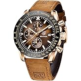 BY BENYAR Uhren Herren Chronograph Wasserdicht Datum Analog Quarz Armbanduhr Herren Mode Lässig Business-Kleid Herrenuhr Eleg