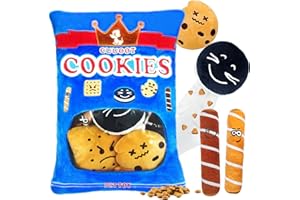 CUUOOT Hundespielzeug Kleine Hunde,Crinkly Squeaky Hundespielzeug Interaktives Plüsch Hundespielzeug Puzzle und Bereicherung Hundespielzeug für kleine, mittlere und große Hunde(Cookie-01)