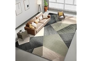 HOMFINE Verde Tappeto Salotto Moderno 160x230 cm (Spugna Addensata) Tappeto Soggiorno Lavabile in Lavatrice Pelo Corto Grandi Tappeti Antiscivolo Classico Carpet Rug per Camera da Letto, Sala