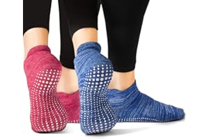 LA Active Grip Chaussettes Antidérapantes - Pour Yoga Pilates Barre Ballet Femme Homme