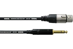 Cordial, CFM 1.5 FV Cavo Bilanciato, XLR Femmina/Jack TRS REAN 1,5 m, nero