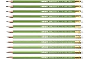 Przyjazny dla środowiska ołówek z gumką do ścierania – STABILO GREENgraph – stopień twardości HB, opakowanie 12 szt