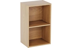 Vida Designs Oxford 2 nivåer kub bokhylla, ek trä hylla display förvaringsenhet kontor vardagsrum möbler