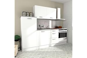Miroytengo Módulos Individuales y Cocinas Completas en Color Blanco Mate (Cocinas Completas, Cocina 6 Muebles 240 cm)
