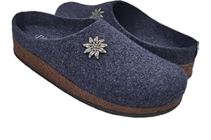 Primo Calzature Ottime Ciabatte Uomo Invernali, Pantofole Tirolesi in Lana per Casa 100% Made in Italy