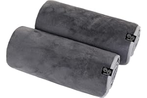 Lucky Paws® Serviette Chien Super Absorbante – Serviette pour Chien Ultra Douce, Luxueuse et Épaisse 140x80cm, Serviettes en Microfibre Artisanales et Faites Main pour Chiens (Lot de 2, Gris)