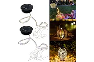 lifemet Solar Gießkanne Solarlampen Solarleuchten Ersatz Top - mit Lichterketten Garten Deko Solar Ersatzteile DIY Gartendeko LED Lichterbündel 2 Stücke