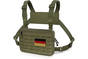 WYNEX Borsa tattica per il petto di design tagliato al laser, sacchetto del petto Molle Utility Recon Kit Bag Tactical Combat Chest Pack