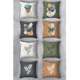 EMNASA Double Side Printed 43x43 Throw Pillow Case 8-Piece Set Combination