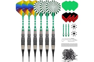 CareGames Soft Tip Darts 16g with Carry case Black/Blue/Green/Pink