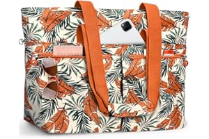 ENONEO Grand Sac de Plage avec Fermeture Éclair 45L, XXL Famille Sac de Plage Imperméable Piscine Sacs Cabas Femme Voyage Pliable Beach Tote Bag pour Plage Piscine Gym Vacance