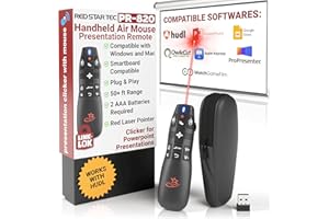 Red Star Tec Powerpoint & Mouse Remote Clicker With Laser Pointer