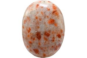 AMAZING GEMSTONE Crysta Palm Stone Piedra curativa natural para Chakra Balancing Spritual Good Luck (Sunstone (Large))