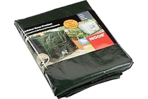 NOOR IBC Wassertank-Schutzhaube Pro 200 g/m² 116x100x120cm I Grüne Haube für 1000l Wassercontainer I Langlebiges IBC-Wassertankzubehör