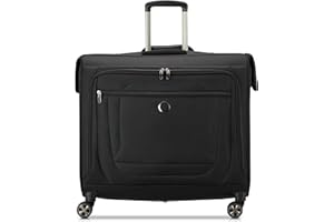 DELSEY PARIS Luggage Helium DLX Garment Bag with Spinner Wheels, Black, 24 Inch, Black, 24 Inch, Helium DLX Garment Bag with Spinner Wheels