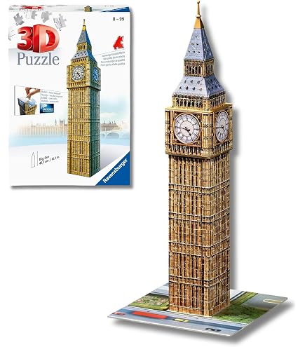 Ravensburger 125562 Puzzle 3D Building - Tour Eiffel (Puzzle 3D - 216p) - Autour des Briques