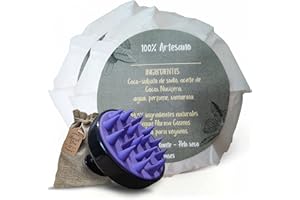 IDEASES 2 CHAMPU SOLIDO - Champú SIN SULFATOS NI PARABENOS NI SILICONAS - Champu ORGANICO - ARTESANAL - Head and Shoulders Shampoo - Pelo GRASO - SECO - RIZADO - DEBIL - TODO TIPO -MASAJEADOR Cuero Cabelludo