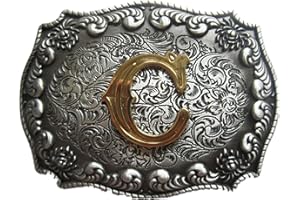 JEANSFRIEND also Original Initial Letter C Cowboy Cowgirl Western Hebilla del cinturón Belt Buckle