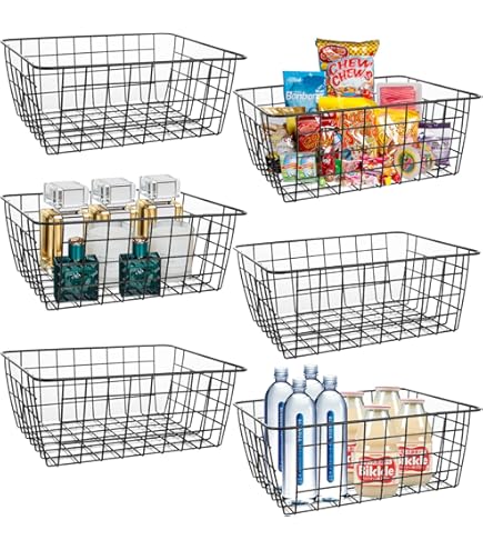 Rosvola Lot De 8 Paniers De Rangement En Fil Métallique Pour Garde
