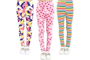 Adorel Mädchen Leggings Lang Hosen 3er-Pack