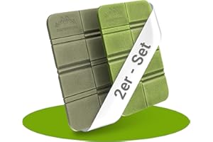 ‎ALPENWERT Alpenwert SITZKISSEN Outdoor Faltbar [2er Set] - Wasserdicht und Wetterfest, Ideal für Wandern, Picknick und Unterwegs, Leicht & Kompakt