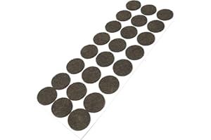 Adsamm® / 24 x feltrini autoadesivi/Marrone/ø 28 mm/Rotondo/piedini per mobili in feltro da 3.5 mm di spessore/pad protettivi per arredi