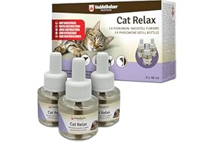 Veddelholzer Relax Cat Pheromone Katzen Nachfüll Set bestehend aus 3 x 45ml Flakon Beruhigungsmittel für Katzen Entspannungs & Anti Stress Mittel für Katzen urinieren verhindern gegen kratzen