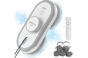 AlfaBot X8 Robot Lavavetri, Robot lavavetri elettrico per Pulizia di Finestra, Intelligente Robot lava vetri finestre con Spray d'acqua a bidirezioni