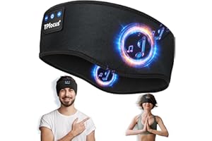 TPfocus Cuffie per Dormire Bluetooth 5.2 Regalo Uomo & Donna,Sleep Headphones Sonno Cuffie Fascia Sportiva, Wireless Ricaricabile Cuffie Bluetooth Dormire per Correre