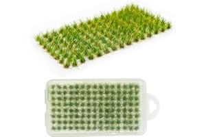 Attuslla 120 Paquete Mini Mechones Modelo de Terreno, Modelo de Césped Estático para DIY Césped Artificial Césped Miniatura Deco, Verde
