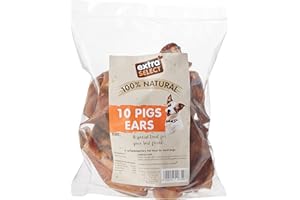 Extra Select Pigs Ears Tasty Dog Treat Chews- Pack of 1