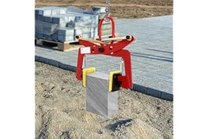 IELSNGAI Pinza para bordillos 280 kg, Pinzas de Piedra Abertura apertura ajustable 10-24 cm, Alicates de Desplazamiento para Bordillos, Pinzas de Elevación Verticales, Pinza para Extractor de Palés