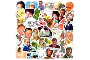 BIMANI 50PCS de mémos autocollants amusants, autocollants en vinyle imperméable à l'eau pour adultes, adaptés aux ordinateurs portables, aux bouteilles d'eau, aux iPhone.